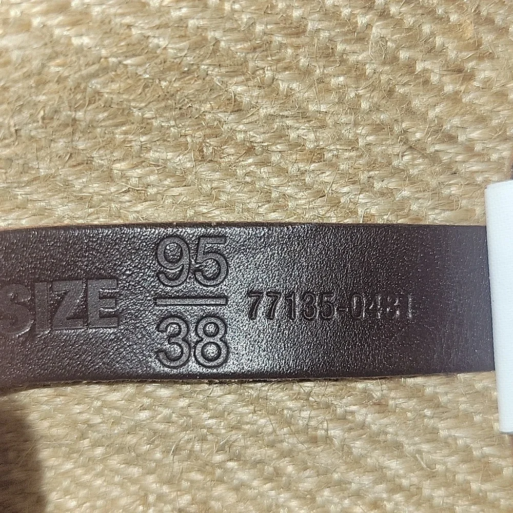 Levi's Wide Elastic Belt‎ Tan Brown bovine Leather Accent Adjustable Waist Belt
